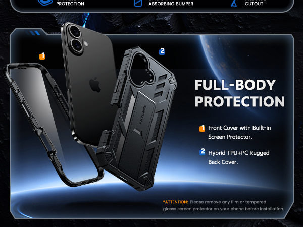 FNTCASE for iPhone 16 Plus Case