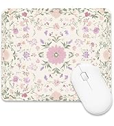 BLYKVGHQ Square Mouse Pad Watercolor Pink Floral Mousepad for Desk Easy to Slide Mouse Mat Square...