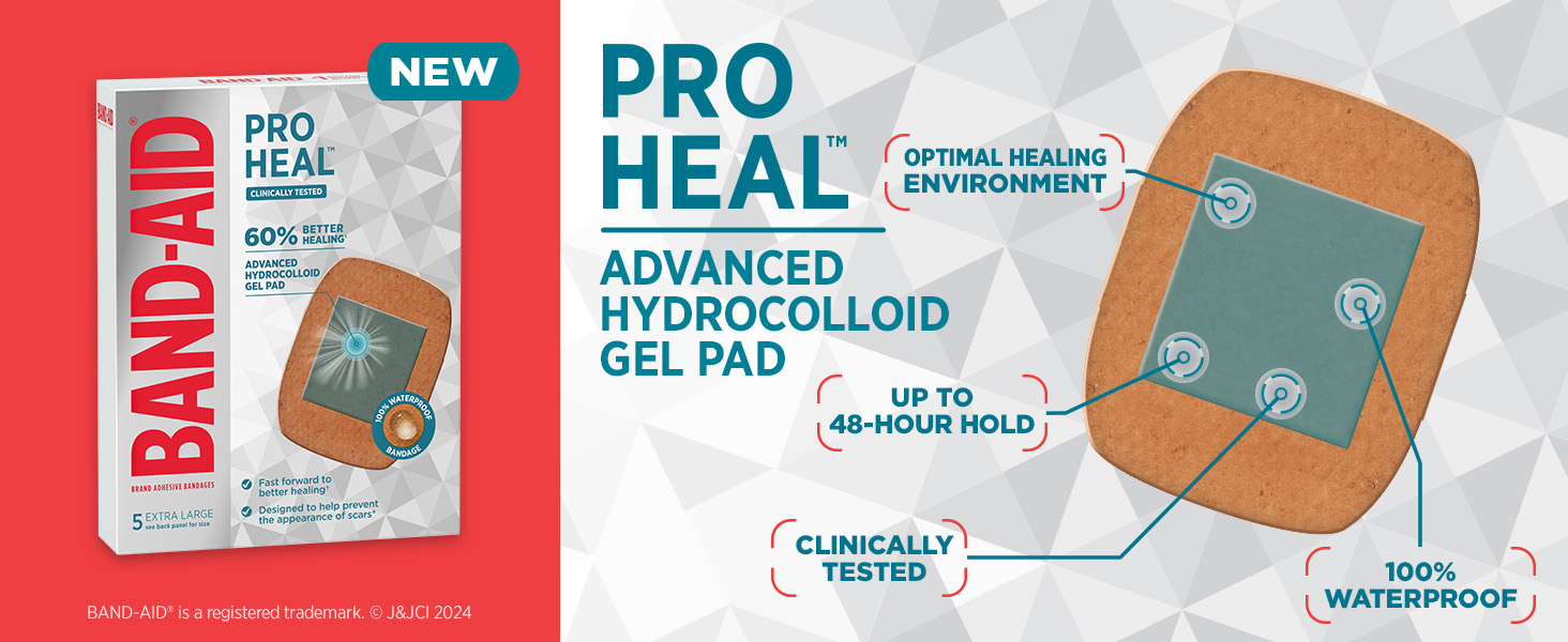Pro Heal bandages are clinically tested &amp; shown to lead to better healing of cuts and wounds