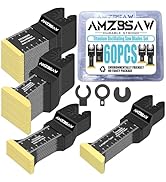 AMZBSAW 60PCS Titanium Oscillating Saw Blades Metal Cutting, 4 Types Multitool Blades Kits for Me...