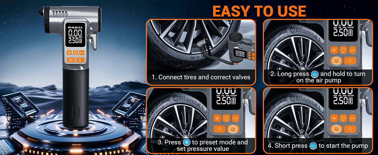 Tire Inflator Portable Air Compressor