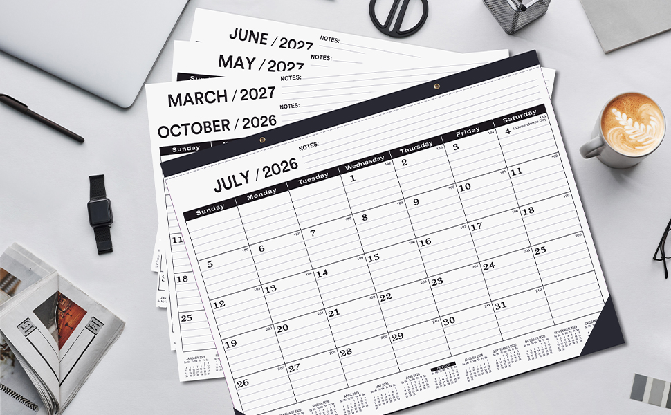 desk calendar 2026-2027 large 22x17
