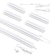 YULINKCO 4FT LED Shop Lights, 2300LM 6500K Bright White LED Integrated Fixture, 20W Linkable Gara...