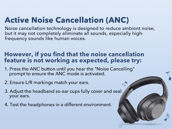 Bluetooth 5.2 Hybrid Active Noise Cancelling Headphones