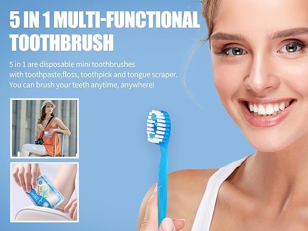Aussumy 36 Pack Disposable Toothbrushes