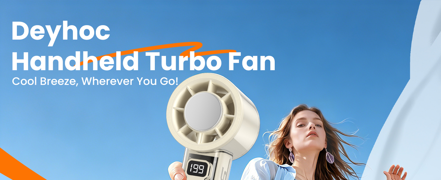 Handheld Turbo Fan Cool Breeze, Wherever You Go!