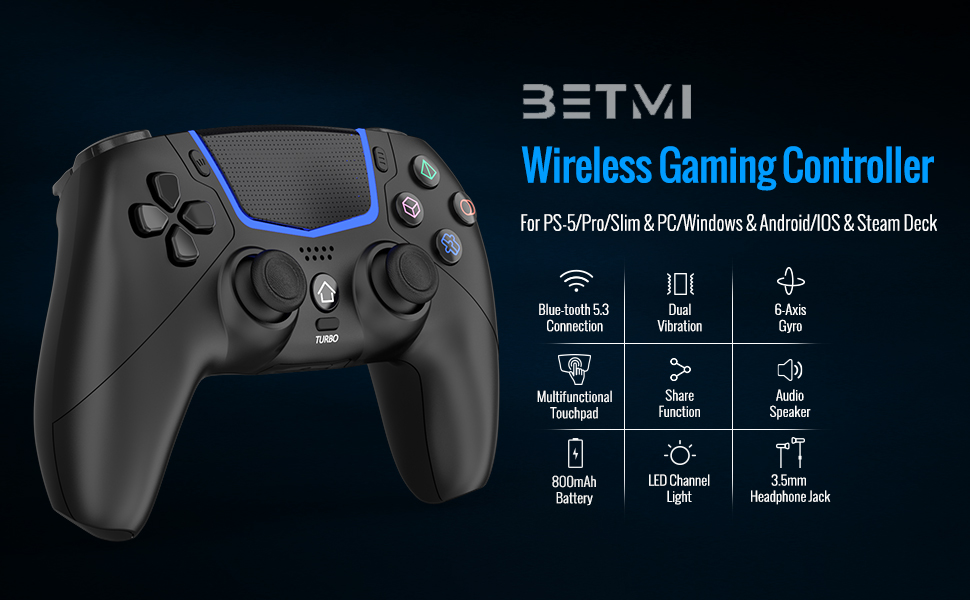 for ps-5 controller wireless bluetooth connectivity