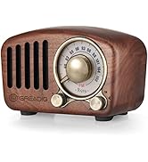 Vintage Radio Retro Bluetooth Speaker- Greadio Walnut Wooden FM Radio with Old Fashioned Classic ...