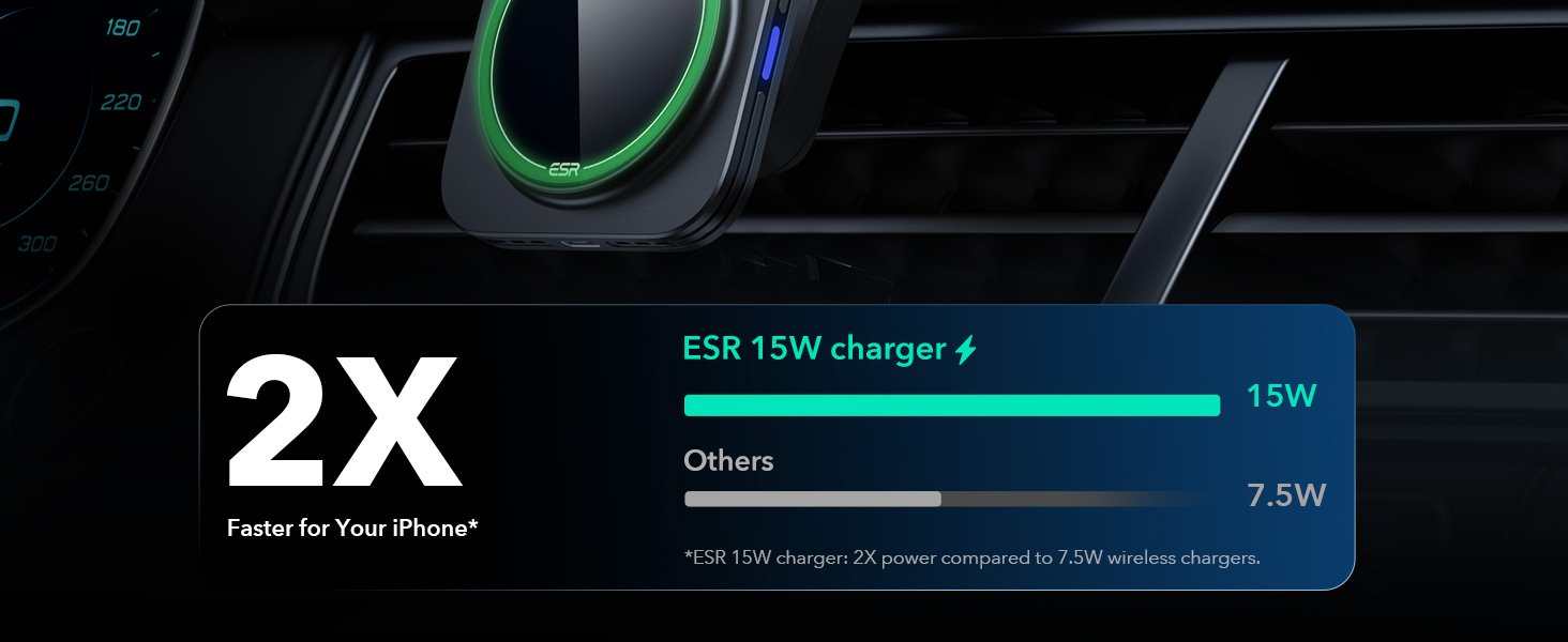 ESR for Qi2 15W MagSafe Car Mount Charger