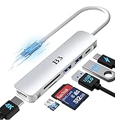 USB C Hub, USB-C Dongle Adapter with 4K HDMI for MacBook Pro/Air, 6 in 1 USBC Adaptador Converter...