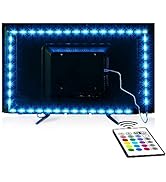 Tv Led Backlight, Maylit 8.2ft Led Strip Lights for 40-60in Tv, USB Powered Tv Lights kit with Re...