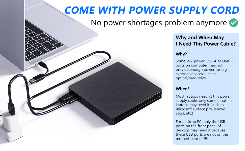 a laptop and a power supply