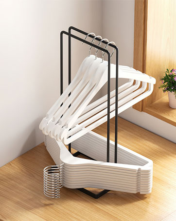 Coat Hanger Organizer Stacker for Wire Hangers, Hanger Caddy, Velvet Pants Hangers Storage