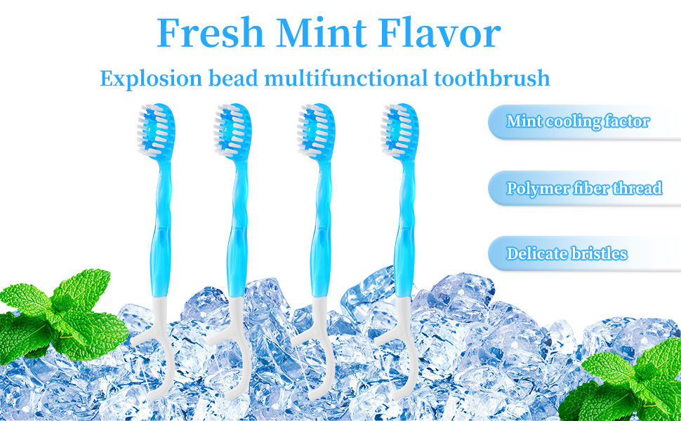 Fresh Mint Flavor Explosion bead multifunctional toothbrush
