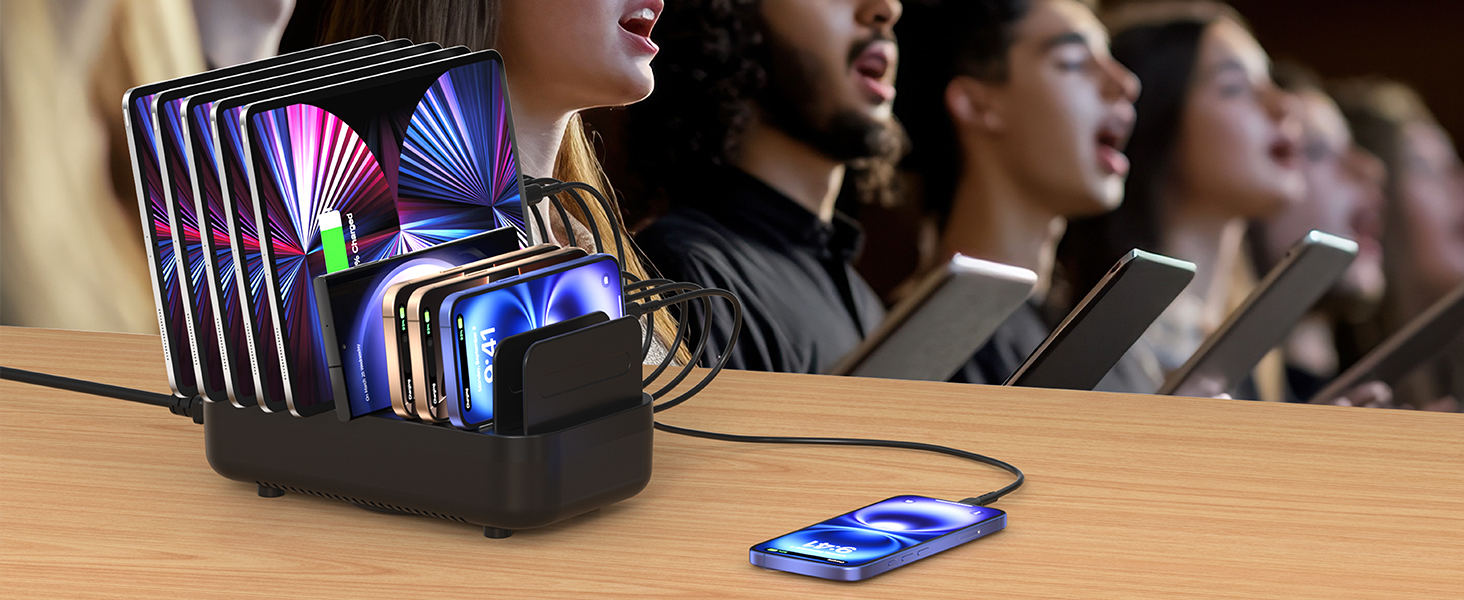 multi phone charger station