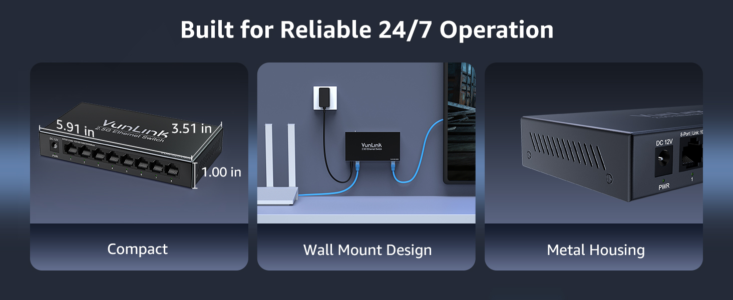 VunLink 8-Port 2.5G Ethernet Switch