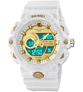 Men's Digital Analog Outdoor Sports Watches Multi Function Military Waterproof Watch for Men LED ...