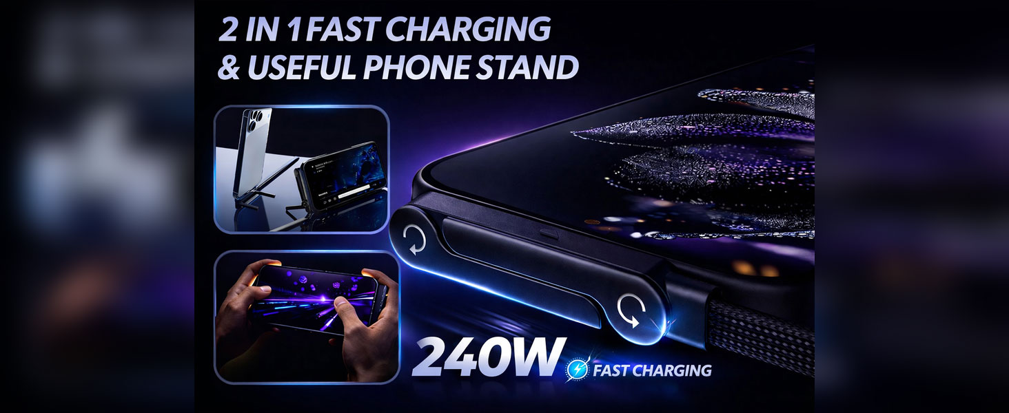 2 IN 1FASTCHARGING&amp;amp; USEFUL PHONESTAND