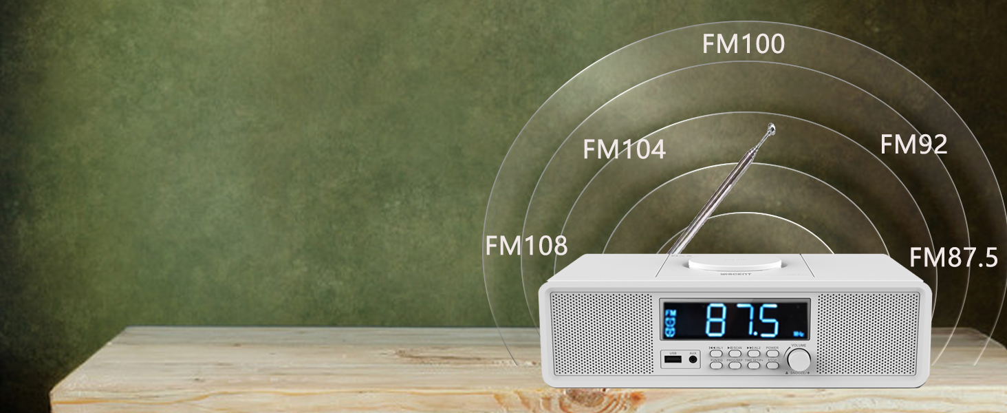 radio cd player stereo white