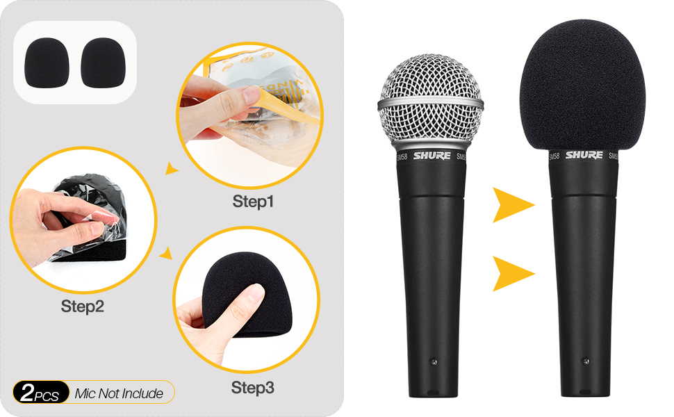 SM58 pop filter Beta58A SM48 , pop filter wind screen foam cover, mic cover, ball type windscreen
