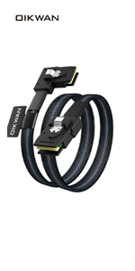 Mini SAS to 4 SATA Cable, 36 Pin SFF 8087 Host/Controller to 7 Pin SATA Target/Backplane, Compatible...