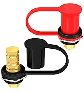 Joinfworld 250A Battery Charging Post 3/8" Stud Remote Battery Terminals with Waterproof Cover Ba...