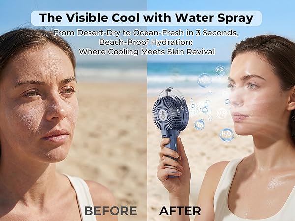 portable fan with mist