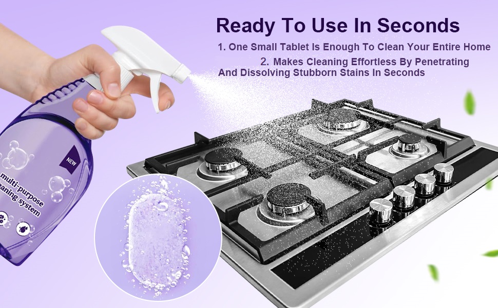 Iiglitch Multi Purpose Cleaning System, Spray Cleaner for Ovens Kitchen Bathroom