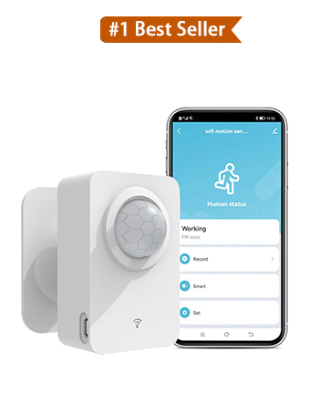 WiFi Wireless Motion Sensor: Smart PIR Motion Detector with App Notifications and Remote Monitoring