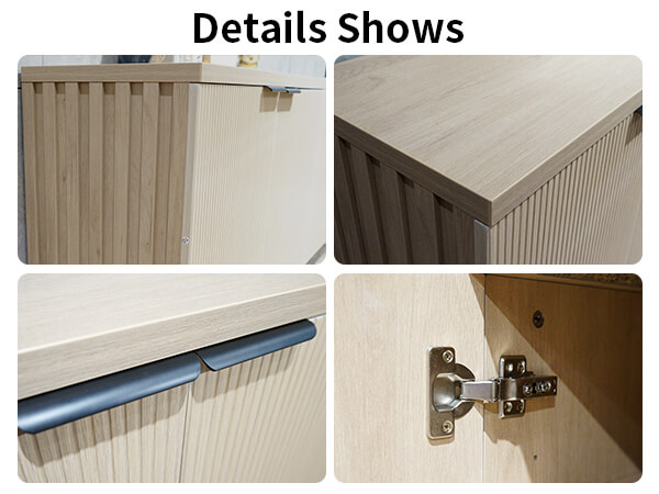 oak Fluted Sideboard Cabinet