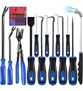 Doaho 13 Pcs Mechanic Hook and Pick Tool Set with Auto Clip Removal Plier Rivets Puller Telescopi...