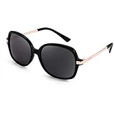 FEISEDY Classic Womens Elegant Polarized Sunglasses Ladies Wide Square Sunglasses Shades B2683