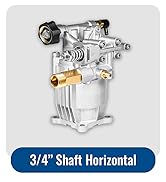 YAMATIC 3/4" Shaft Horizontal Pressure Washer Pump 3400 PSI @ 2.5 GPM Replacement Pump for Power ...