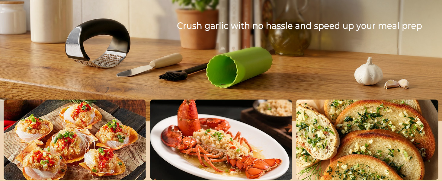 Crush garlic with no hassle and speed up your meal prep