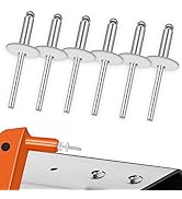 Sunxeke 90pcs Aluminum Large Flange Blind Rivets,3/16" x 5/8", Flange Diameter 5/8" (16 mm), Pop ...