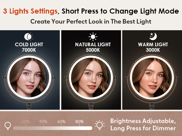 Wall Mounted Lighted Makeup Mirror