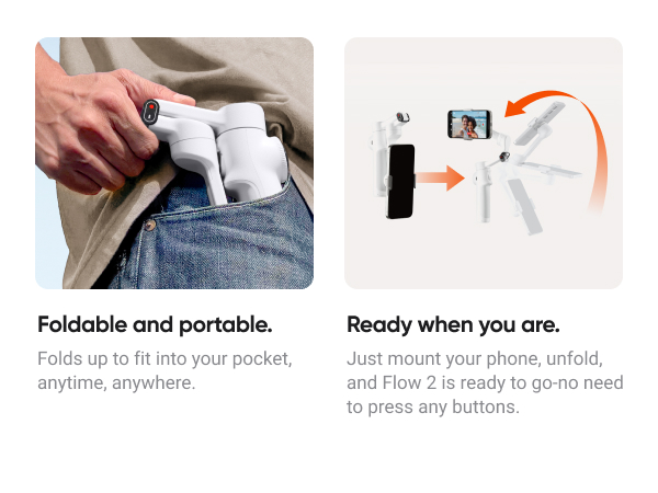 Intsa360 Flow 2 White Gimbal Stabilizer for Smartphone