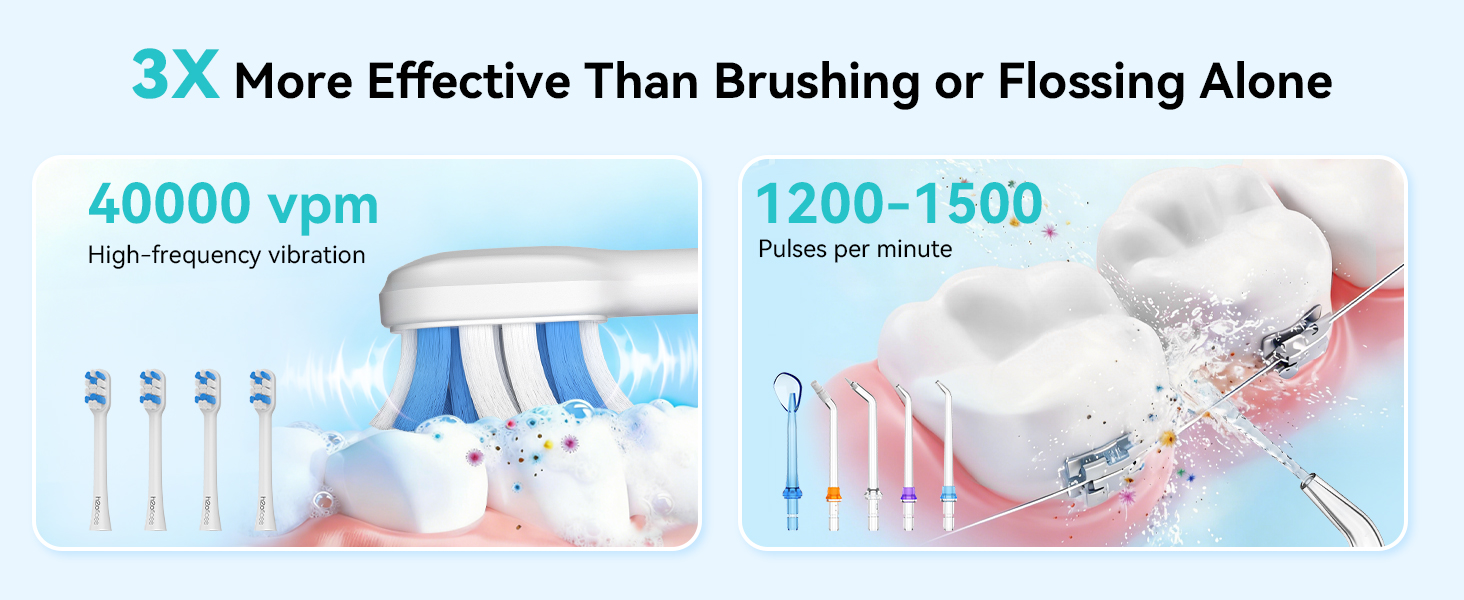 electric toothbrush and water flosser combo