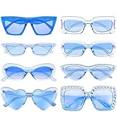 SUNOVELTIES 8 Mixed Style Party Sunglasses Retro Colored Party Favors Bulk Classic Costume Glasse...