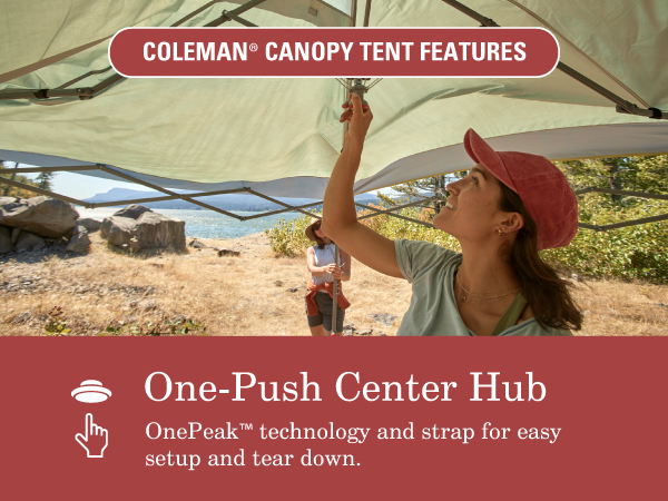 one push center hub feature onepeak technology strap setup tear down easy quick fast family nice