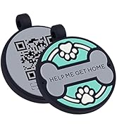 THELUCKYTAG Upgraded Personalized Dog Tags Engraved with 3D QR Code for Dogs Cat Collar - Silicon...