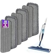 6 Count Reusable Mop Pads for Swiffer PowerMop -Microfiber Wet Mops Refills SprayMop Pads Machine...