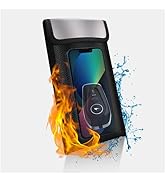 Upgraded 2 Pockets Faraday Bags(1 PACK), RFID Signal Blocking Faraday Pouch for Phones Car Key, F...