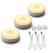 Rechargeable Motion Sensor Light 1000mAH LED Puck Lights, Stick Anywhere Light, Cordless Closet L...
