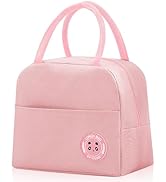 TIECHI Insulated Lunch Bag for Men Women, Small Portable Reusable Lunch Cooler Tote Bag, Leakproo...