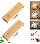 DetarZinLED Wall Sconce Set of 2,Battery Operated Wall Sconce with Remote,Wall Light for Bedroom,...