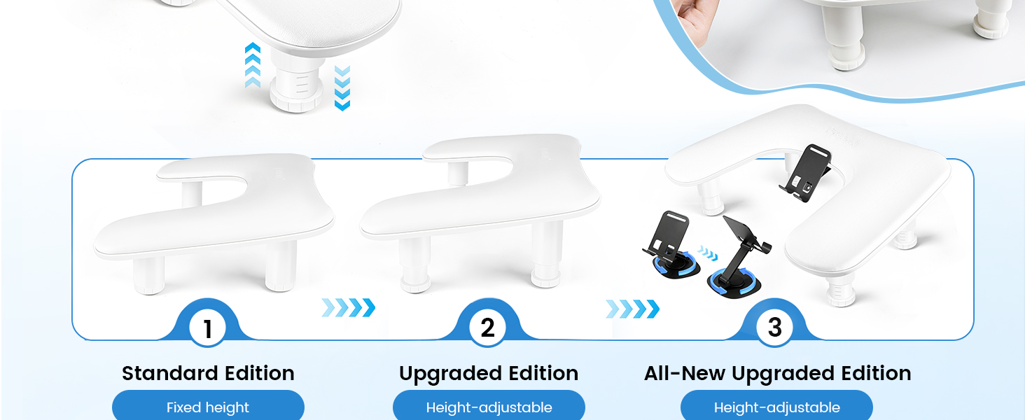 White Manicure Arm Rest for Nails Tech