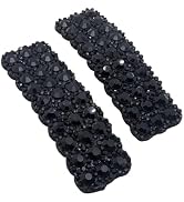 2Pcs Black Rhinestones Snap Hair Clips for Women Girls Rectangular Hairpins Korean Barrettes Hair...