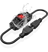 3 Prong Extension Cord with Waterproof Switch, HITRENDS Heavy Duty Extension Cord with Inline On/...