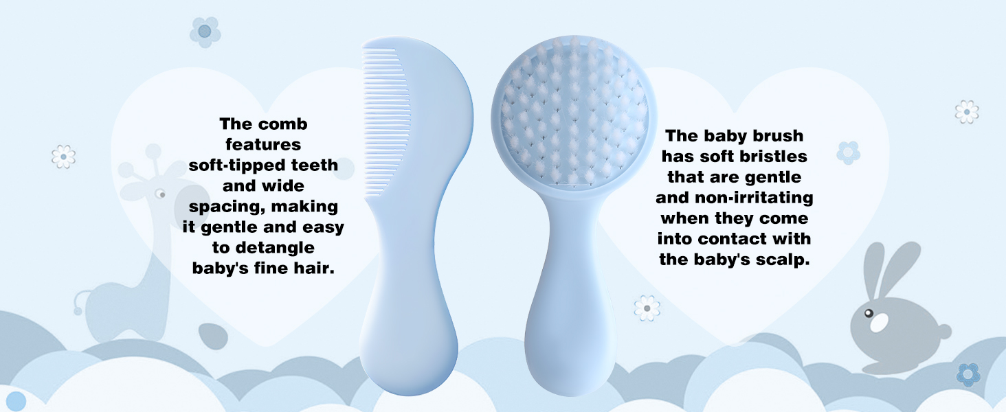 Baby combing and brushing set